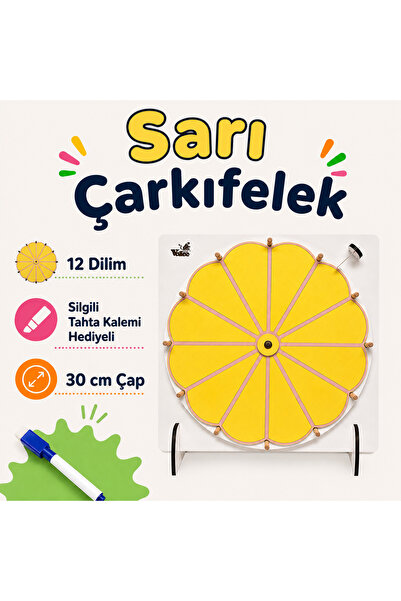 VoleeCraft SARI Çarkıfelek Oyunu Ahşap Eğitim Materyali