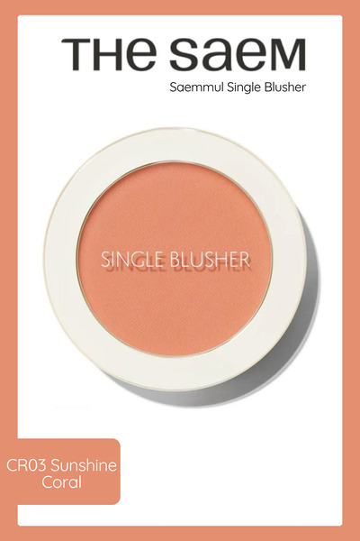 THE SAEM Sebum Kontrolü Sağlayan Tekli Toz Allık - Saemmul Single Blusher - C...
