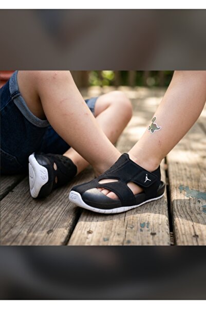 Nike -orijinal-Nike Jordan Flare (ps) siyah çocuk sandalet ASLAN SPORT