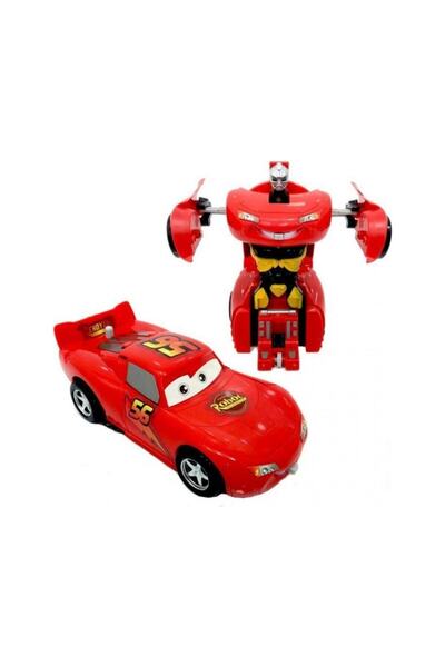 Genel Markalar Cars Robota Dönüşebilen Şimşek Mcqueen Araba