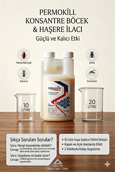 Delta Market Permokill 18 Ew 1 Litre Haşere Ilacı (konsantre Sıvı)