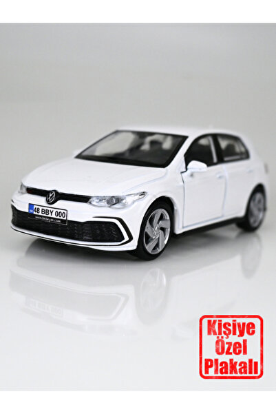 bebeym Volkswagen Golf 8 GTI Metal Oyuncak Araba - Kişiye Özel Plakalı