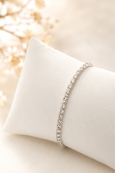 Premium Shiny Stone Silver Color Waterproof Bracelet