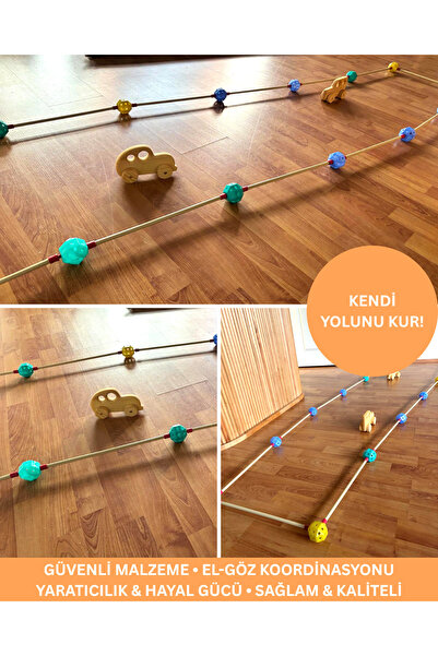 LunkiToys Lunki Toys STEM Zeka Geliştirici İnşaat ve İskelet Yapı Kurma Oyunu...
