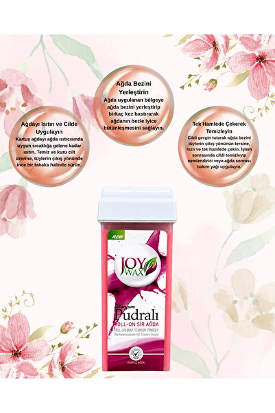 JOYWAX Joy Wax Kartuş Agda Pudralı100ml+ 2mt Bez