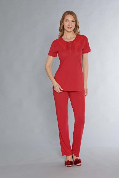 FLZ Short Sleeve Classic Zakkum Lace Detail Pjs Set 88-120