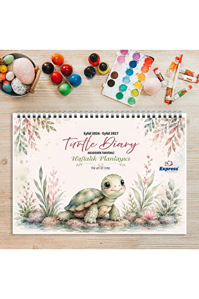 express planlayıcı 2027 Calendar A4 Size 53 Weekly Planner Turtle Diary