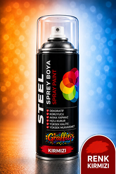 TBYSHOP Kırmızı Sprey Boya 400 ml Dekoratif Boya Graffiti Duvar Boyası Mobily...