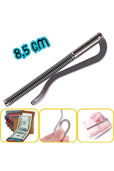 YeferStore Dayanıklı Metal Kağıt Para Tokası, Cüzdan İçi Yaylı Para Klipsi, D...