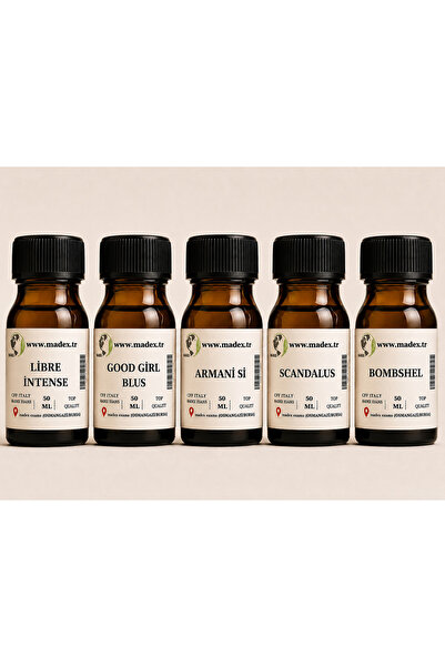 MADEX ESANS PREMIUM KADIN PARFÜM ESANS SETİ 5 Lİ 50 ML %100 SAF