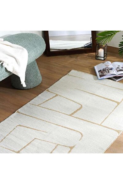 PAN HOME سجادة بيري صديقة للبيئة للاستخدام الداخلي والخارجي 90×150 سم - طبيعية