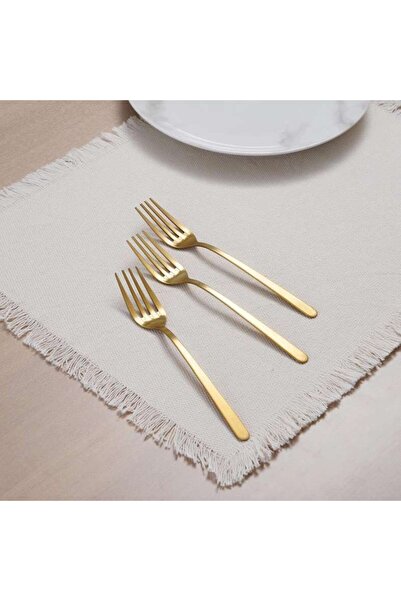 PAN HOME Aneta 3-Piece Dinner Fork 20.5x3x3cm - Gold