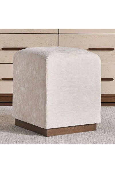 PAN HOME Agira Dressing Stool Upholstered - Beige