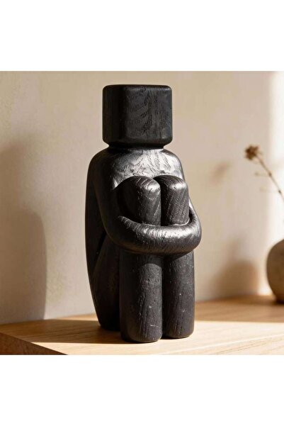 PAN HOME Merlo Polyresin Human Decor Figurine 9.5x7.5x20cm - Black