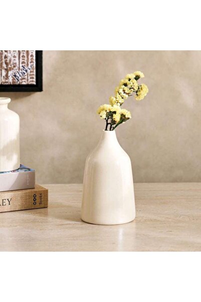 PAN HOME Martina Ceramic Vase 7x11.5cm- White