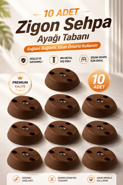 Genel Markalar 10 ADET Dereceli Mobilya Zigon Sehpa Ayağı Tabanı Sehpa Bağlan...