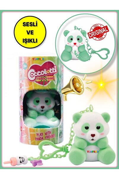 TOYFEST Coccolotti İnteraktif Sesli ve Işıklı Sevimli Pandalar Anahtarlık & Ç...