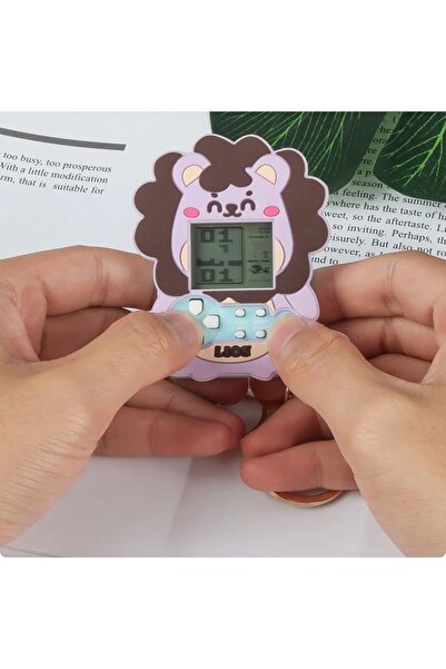 TOYFEST Pastel Renkli Yumuşak Silikon Kılıflı Mini Tetris Konsol Oyunlu Anaht...