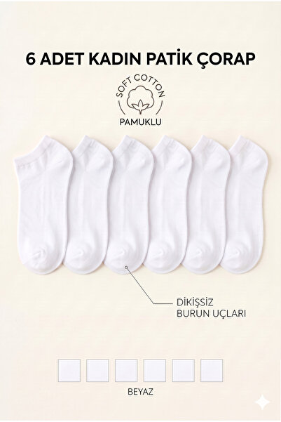 Doğanay 6'lı Dikişsiz Kadın Patik Çorap
