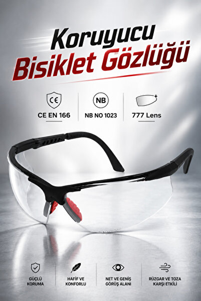 Baymax Bisiklet Güneş Gözlüğü Koruyucu Bisikletçi Gözlük S600 Şeffaf