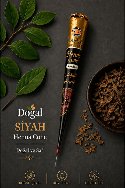 hennadibace Siyah Hint Kınası Külah Hint Kınası - Black Henna Cone Tattoo Hen...