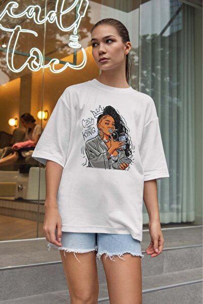 buzagi tasarım ürünleri Urban Oversize Unisex White T-Shirt