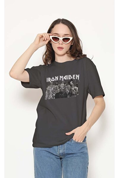 buzagi tasarım ürünleri تي شيرت Iron Maiden عادي للجنسين