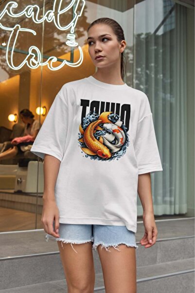 buzagi tasarım ürünleri تي شيرت أبيض للجنسين من Urban Oversize Mold