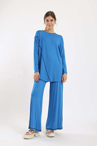 CARINA Oversized Solid Long-Sleeve Top