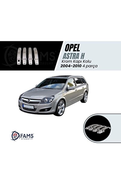 FAMS OTO AKSESUAR Opel Astra H Krom Kapı Kolu 4 Kapı 2004-2010 P, Çelik