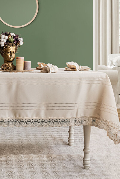 Elart Sardinya Tablecloth Set Cappuccino