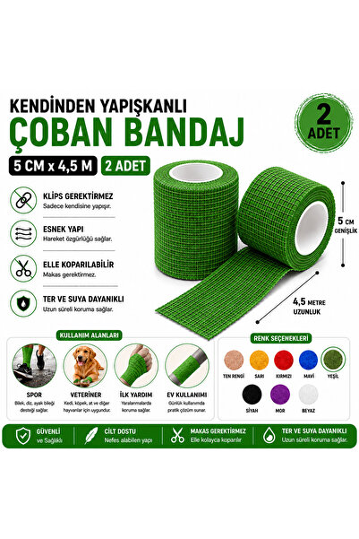 NutraBella Su Gecirmez 5cm*4.5m Spor Sabitleme Parmak Bilek Bacak Kırmızı Ban...