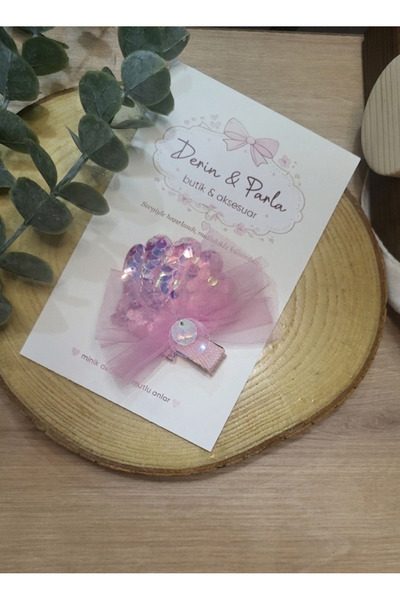 Derin&Parla butik&aksesuar Derin & Parla Pullu ve Tüllü istiridye Bebek Tokas...