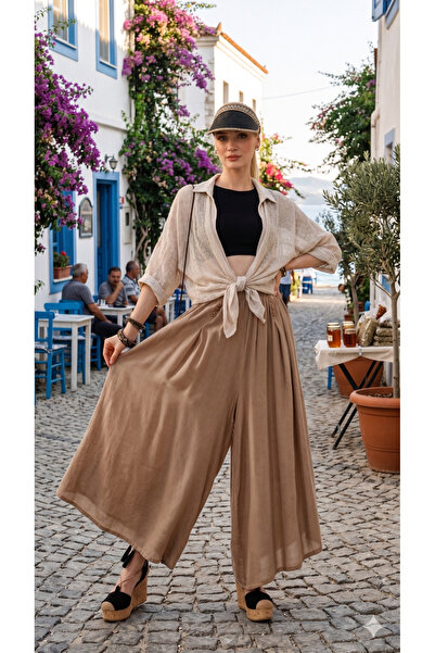 shE tekstil Λινό Φούστα Σαλβάρ