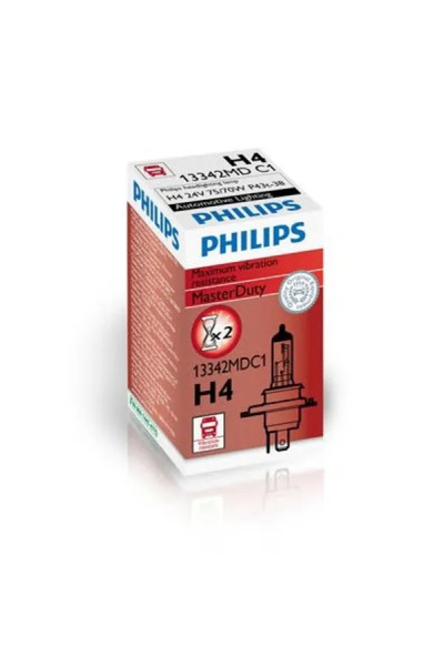 Philips Bec halogen pentru faruri auto Master Duty H4 75/70W 24V, cutie 13342...