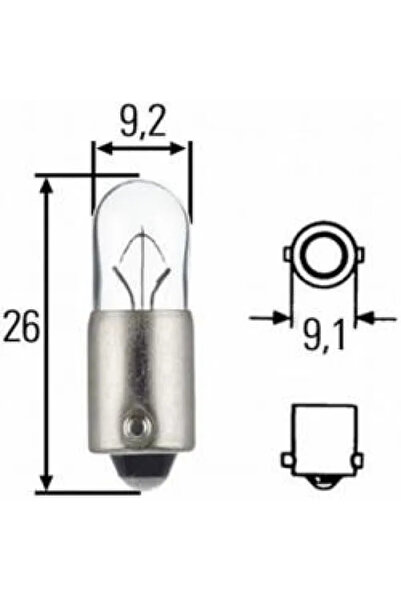 Hella Bec auto cu halogen standard T4W 4W 12V 8GP 002 067-121