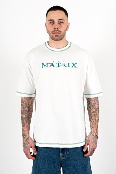PULLMARK The Matrix Oversize Beyaz Erkek Tişört