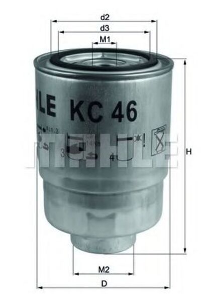 Mahle Original Filtru de combustibil KC 46
