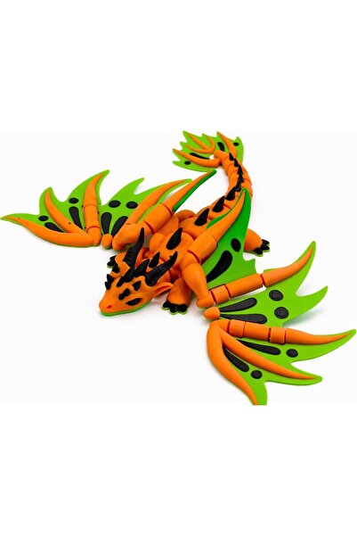 Yapı3D 🐉 Ejderha Figür Anahtarlık – Renk Seçenekli Esnek Oyuncak Figür Anaht...