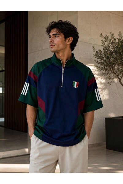 KUN SPORTSWEAR Nostalgie retro premium Italia tricou colorat stil country sup...