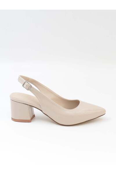 Nesil Shoes صندل نسائي من الجلد اللامع طراز تام 725 بكعب سميك
