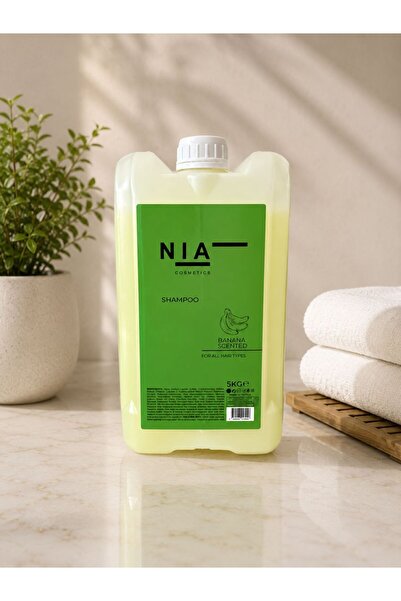 NIA Saç Bakım Şampuanı Muzlu 5000ml Kuaför Berber Şampuanı 5 Litre