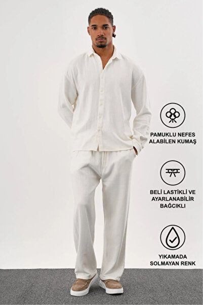 Redline Flare Winter Baggy Pants Oversize Πουκάμισο Σετ με πάτο και επάνω μέρ...
