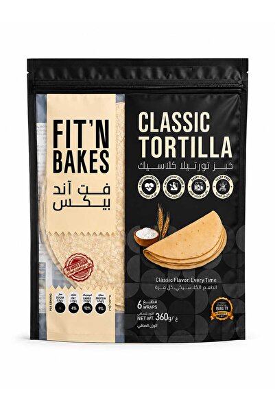 FIT 'N BAKES خبز التورتيلا الكلاسيكي 360 جرام (كلاسيكي)