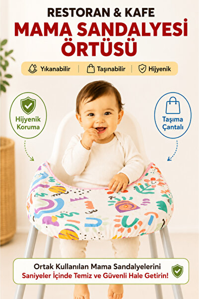 Apronica Geometri Desen Mama Sandalyesi Örtüsü ( KESE HEDİYELİ)