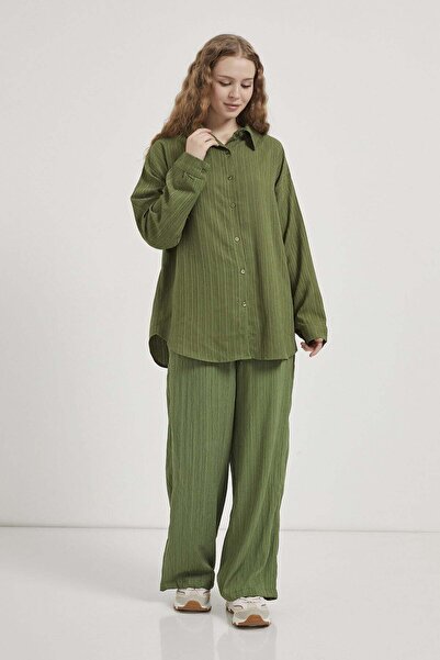 Arma Life Armalife 0411 Textured Shirt Pants Women's Set