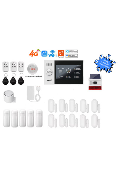 obiem Akıllı Güvenlik Alarm Sistemi – Ekstra Plus Set (GÜNEŞ ENERJİLİ DIŞ MEK...