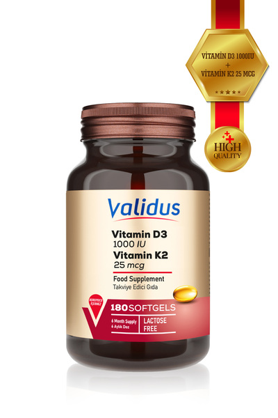 Validus Vitamin D3 + Vitamin K2 180 Softgel