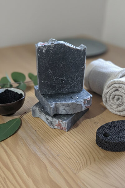 Zencefil Organik 3 Molds Activated Carbon Soap Handmade Custom Production Act...