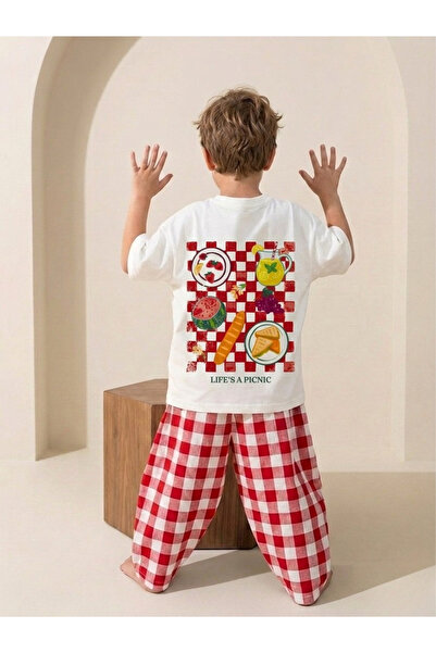 elibaby Unisex Bebek Çocuk %95 Pamuklu Sırt Baskılı Oversize Tişört (Life’s a...